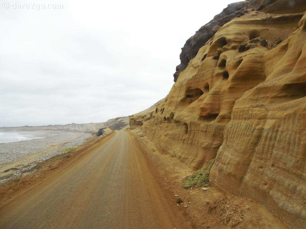 Sandstone cliffs at Bahia Carrizalillo