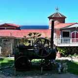 Pablo Neruda's house in Isla Negra, seen through fence along street