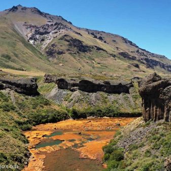 orange discolouration of Rio Argio