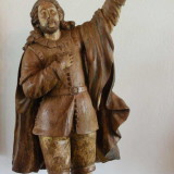 São Miguel das Missões: a large old wood carving in the small on-site museum.
