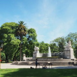Buenos Aires: Plaza Alemania with a very German looking fountain donated by German immigrants.