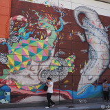 Buenos Aires: street art in Bartolomé Mitre in the city centre.