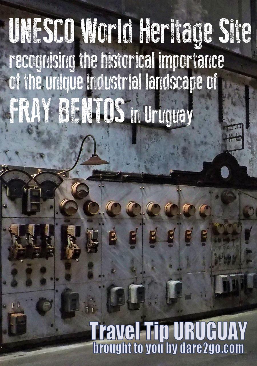 UNESCO WORLD HERITAGE SITE since 2015, recognising the historical importance of the unique industrial landscape of FRAY BENTOS in Uruguay.