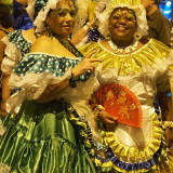 Carnival in Montevideo: 2 Mamas Viejas in the staging area