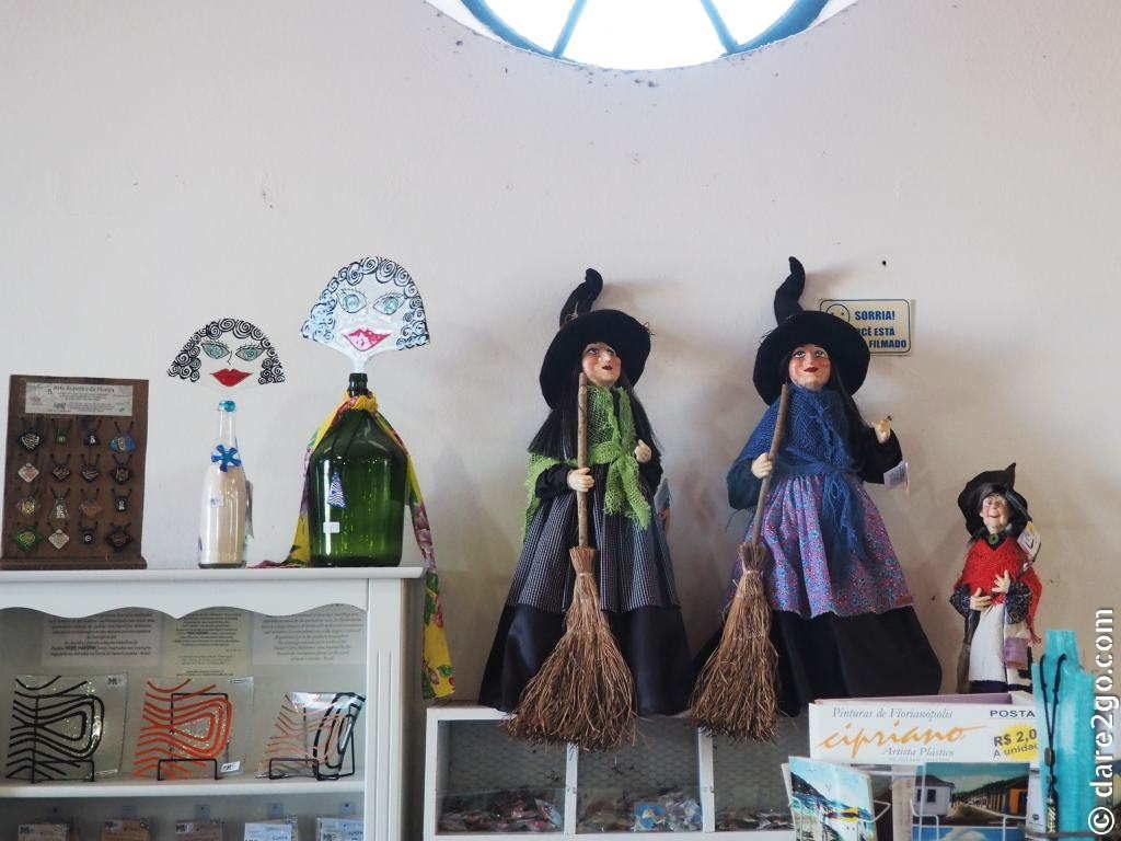 Some of the craft sold in one of the market halls in the city centre of Florianópolis