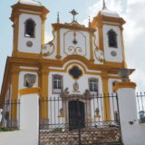 The front of the Igreja N.S. da Conceicão – which was under renovation when we visited in mid 2016. The Mina do Chico Rei is nearby.