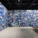 Inhotim gallery of Adriana Varejão: Mural of Baroque and Portuguese tile art