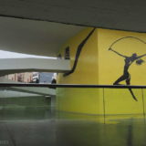 The tiled base of 'The Eye' of the art gallery in Curitiba was designed by Oscar Niemeyer.