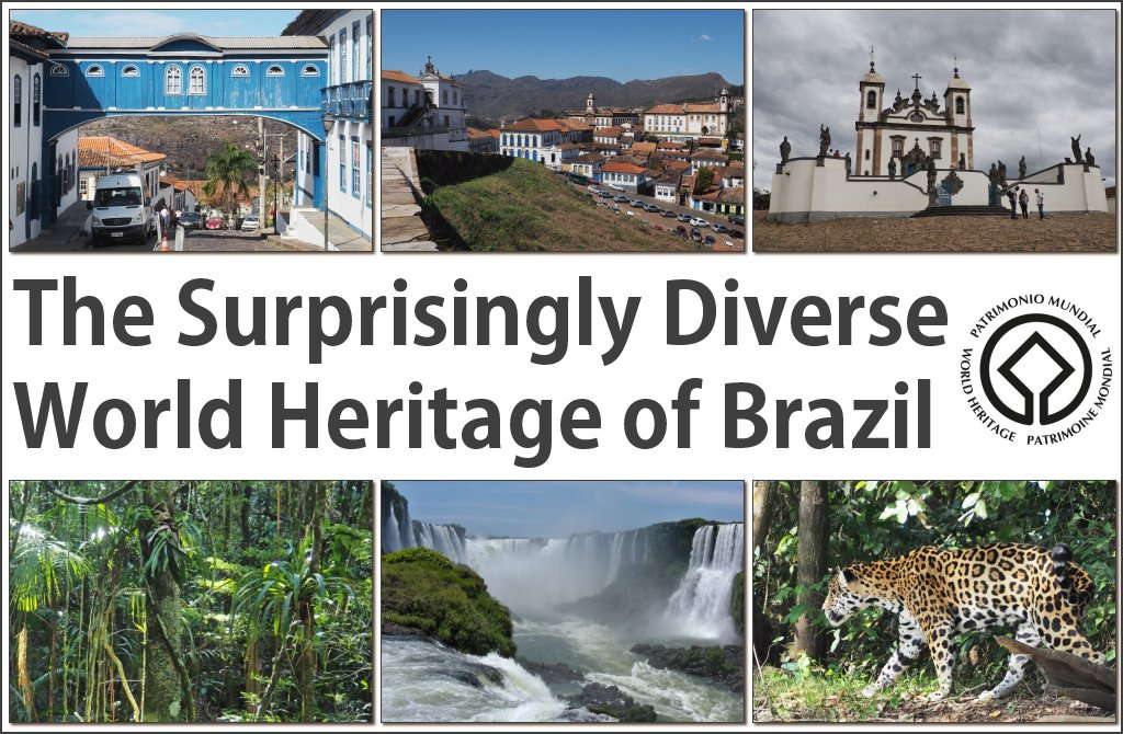 Historic cities, modern urban design, threatened wildlife and natural environments: these are all part of Brazil's diverse range of UNESCO World Heritage listed sites.