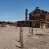 Humberstone World Heritage Site Chile: the saltpeter processing plant in the background and the generator house on the right