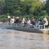 Amateur and professional photographers in the Pantanal – all geared up to shoot the jaguar (with their expensive cameras).