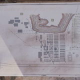 World Heritage in Chile: an old map of the entire complex of the saltpeter works at Humberstone