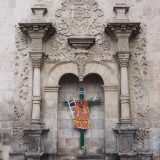 In the forecourt of the church of La Compañía de Jesús, Arequipa, is this niche made from carved sillar stone.