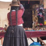 The Bowler hat of this woman in Raqchi isn't very special - but look at the embroidery on her sleeves!