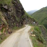 There were constantly signs saying 'Slow vehicles keep to the right': Well, for us it didn't make any difference: there was no room left on either side!