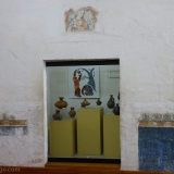 Cajamarca Belén Monumental Complex: the Archaeological and Ethnological Museum in the women's hospital. The bed alcoves used as display cases. Original wall murals.