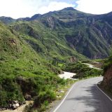 A beautiful mountain vista around every corner on this road in Central Peru, which follows a river valley.
