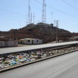 This rubbish on the median strip of a 4 lane road in Chiclayo really shocked us.