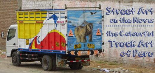 We were quite impressed by the art painted on trucks in Peru. This is a rather unusual piece of truck art: a lonely bear standing on a frozen ice landscape.