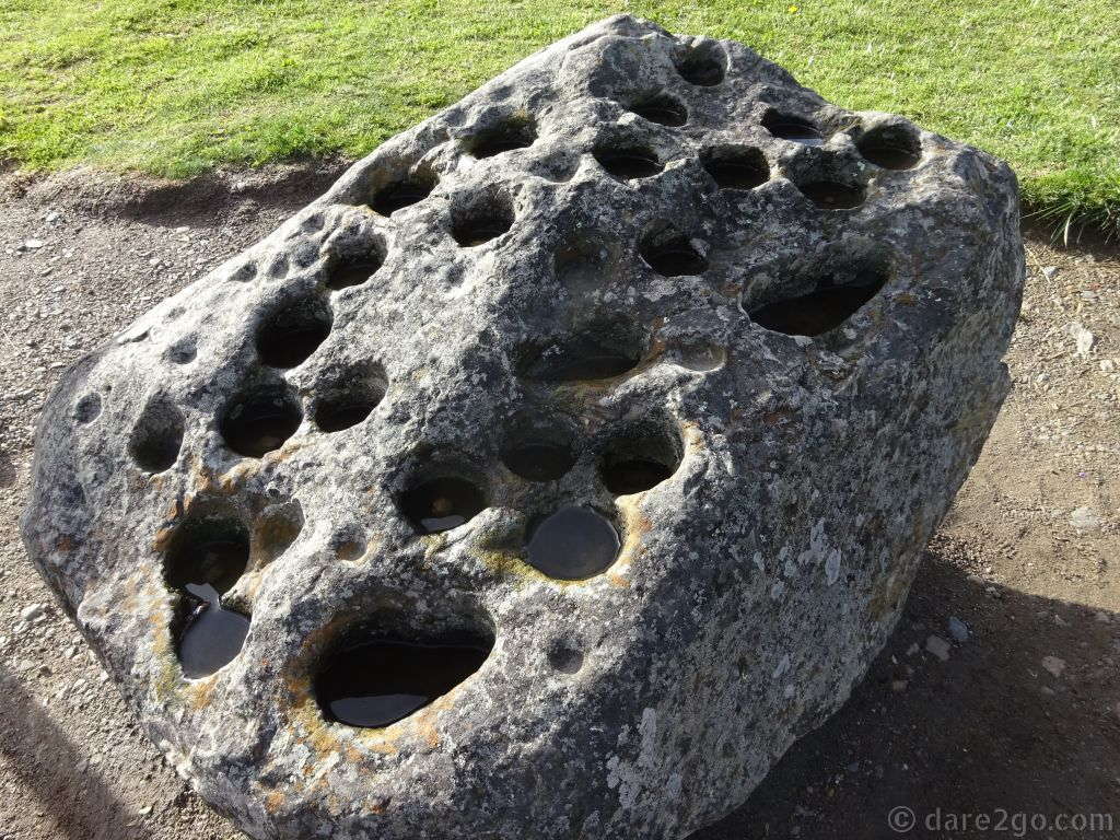 The rock used by the Cañari to view the moon. Opinions vary as to whether the holes are man-made or if they occurred through natural means.