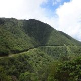 There's hardly any straight bits in the Trampolín de la Muerte. But usually you can see a fair way ahead and be aware of oncoming traffic.