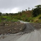 The space on the left used to be a 'mirador' (lookout point), but it was all washed away by a flooding river.