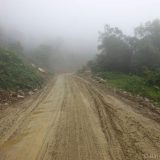 The visibility became worse the higher we climbed and the road became much wetter.