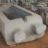 Alto de los Ídolos: a close-up of a coffin carved from a single, huge stone.