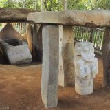 Alto de los Ídolos: these structures stand where they were uncovered from a burial mound.