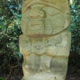 Another piece displayed in the forest of statues - note the human features, but the very prominent canine teeth.
