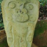 A mysterious figure in el Bosque de la Estatuas - is it a man, or an extraterrestrial being?
