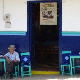 Jardín: all cafes have basically the same furniture, but with different paint jobs.