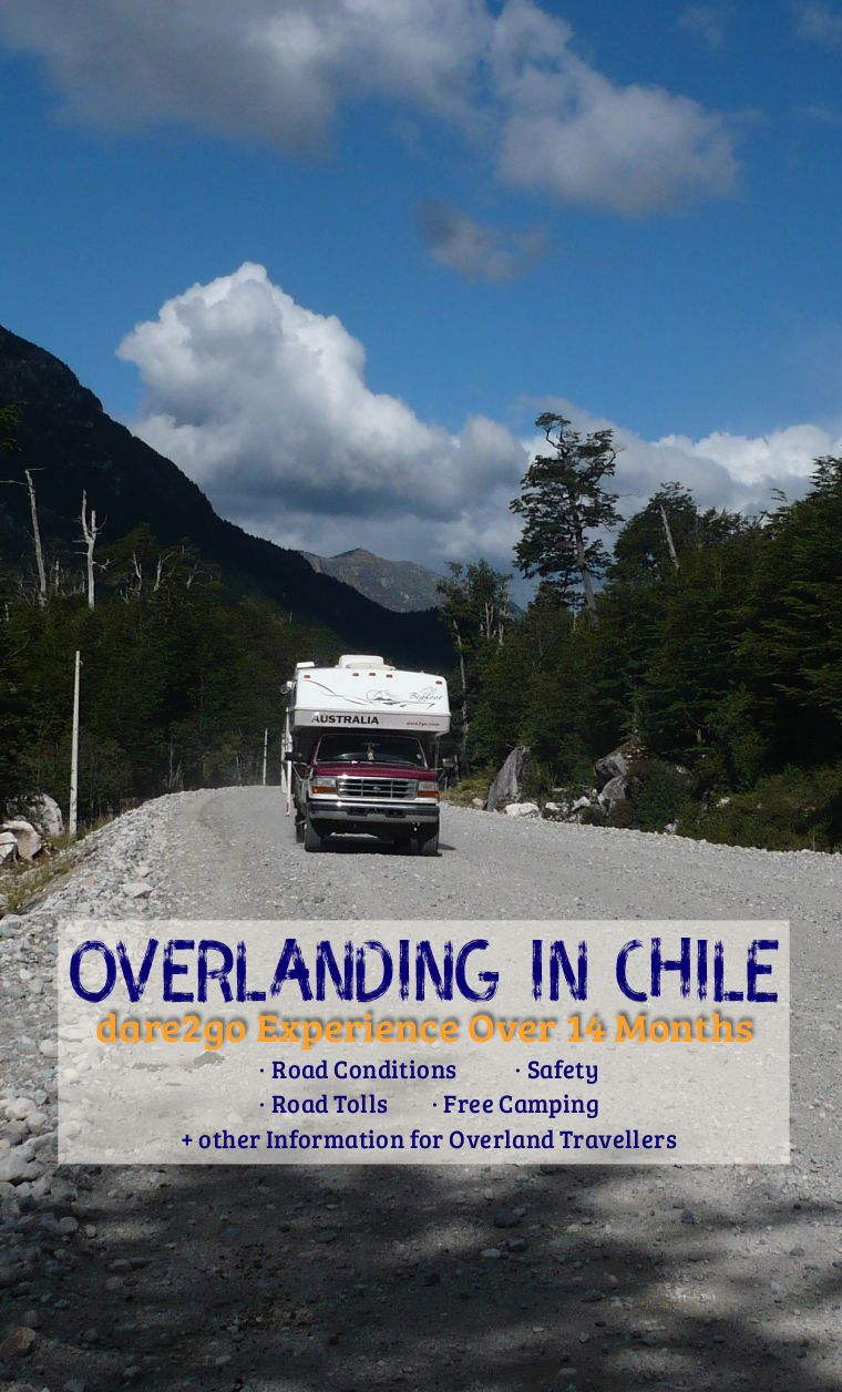 For Pan-American travellers, Chile is an easy country for overlanding. We summarise our impressions about road conditions, road tolls, safety, overnight camping, supplies, and other information relevant to overland travellers. Chile's main attractions are about nature! Hiking its wilderness, canoeing on its many lakes, surfing its beach breaks, discovering glaciers, or exploring the Atacama Desert.