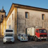 Camping just outside the historic centre of Ouro Preto. Notice the Brazilian truck camper to the left of us.