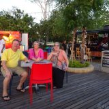 At Santa Isabel Food Trucks BahÃa Fest in Getsemani with Betsy & Peter Wuebke from Passing Thru - who just happened to be in Cartagena when we were. Lovely to meet longtime internet friends and fellow travel bloggers.