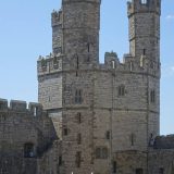 World Heritage Listed castles in Wales: lots of spiral stairs to climb until you reach the top of these towers at Caernarfon.