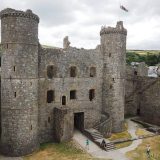 World Heritage Listed castles in Wales: what's left of the impressive gate house at Harlech castle.