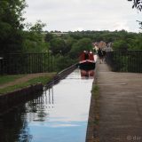 At the southern end of the Pontcysyllte Aqueduct, looking back towards Trevor. (Hint: you get the best photos of the aqueduct if you stand at the left hand side balustrade in this picture. We moved on because it threatened with rain - we just made it back before drizzle started.)