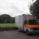 We stayed overnight in our motorhome on the quiet parking lot of the Pontcysyllte Aqueduct in Wales.