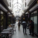 Cardiff: most of the arcades have restaurants and cafes, which are almost always full if it's around lunchtime.