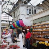 Cardiff: the inside of the Victorian Market building. This is still a thriving market place today.