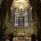 Inside the fortified city of Carcassonne, you will find the Basilica of Saints Nazarius and Celsus. This church is also restored, and we found it one of the most impressive sights of the city.