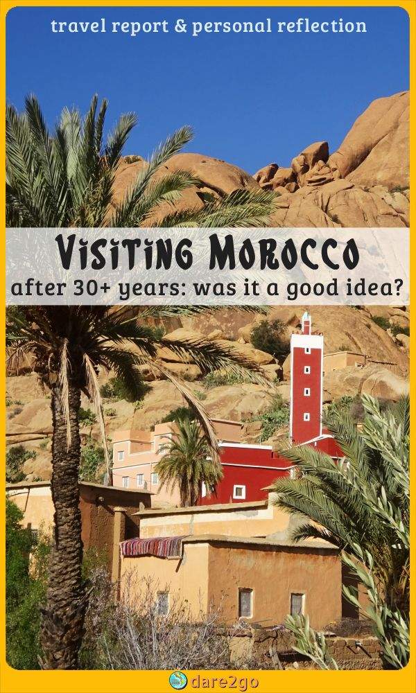 Our PINTEREST image, which shows a Berber village in Morocco - with text overlay.