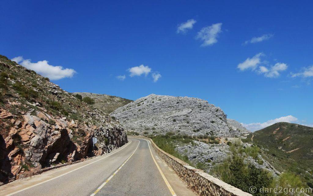 The A369 we drove from Gaucin to Ronda. The closer we came to Ronda, and the further from the ocean, the drier the landscape became. But still an interesting, and ever-changing view for a roadtrip.
