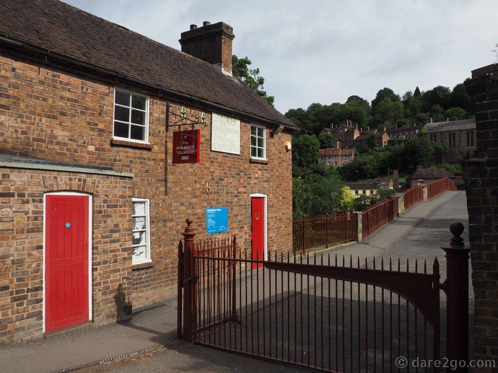 The former toll house at the far end of the iron bridge in Ironbridge