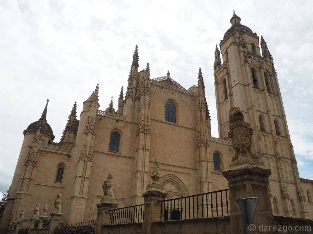 Segovia Cathedral up close is just as impressive as from a distance.
