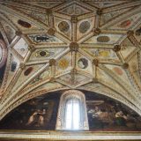 The ornate ceiling of one of the chapels in the Segovia Cathedral.
