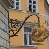 This famous Golden Ship used to be the trade sign of a goldsmith in Győr.