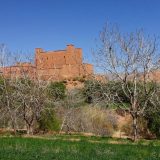 A typical view, driving through the Dades Valley. The valley floor is lush and green, fertile and productive. The riverbanks are populated with villages and towns, including a large number of Kasbahs in varying states of repair. The very best are now usually hotels.