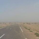 Driving back from M'hamid to Zagora, the sand storm had abated, but still plenty of sand - everywhere.